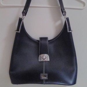 Dooney & Bourke Black Leather Handbag with COA